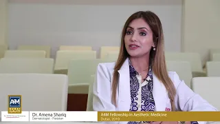 Dr Amena Shariq (Dermatologist, Pakistan), Reviewing A4M Fellowship in Aesthetic Medicine