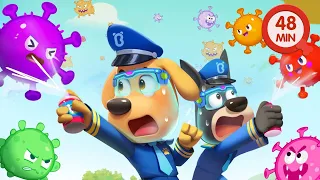 Virus Showdown | Good Habits | Funny Cartoons for Kids | Sheriff Labrador