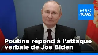 Vladimir Poutine répond à l'attaque verbale de Joe Biden en lui souhaitant une "bonne santé"