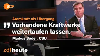 Abhängigkeit von Russland: Söder für Atomkraft als Brücken-Energie | Markus Lanz vom 15. März 2022