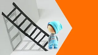 Easy 3D drawing | How to draw ladder step by step trick art for kids | 3D ladder illusion | art hack