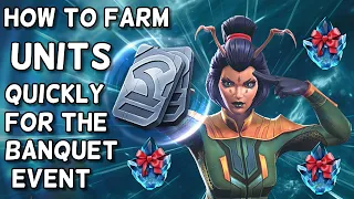 How To Farm Units Quickly For Banquet Event | Non Arena & Arena Methods |Marvel Contest of Champions