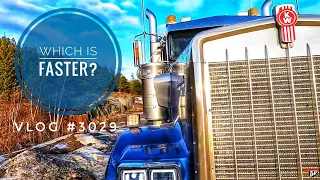 WHICH IS FASTER?? | My Trucking Life | Vlog #3029