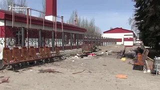 Bloodstained Wreckage Litters Ukrainian Railway Station After Russian Attack