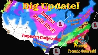 Major Winter Storm & Major Ice!, Potential Tornado Outbreak!, 2nd Arctic Blast - Weatherman Plus