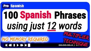Learn Spanish - 100 Phrases - No Memory Required