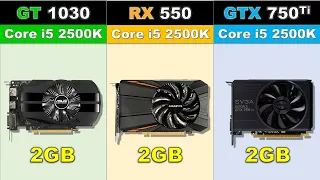 GT 1030 vs RX 550 vs GTX 750Ti Benchmarks in 2020's Games