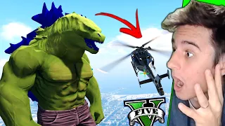 HULKZILLA destruindo o MUNDO do GTA 5 ! 😱