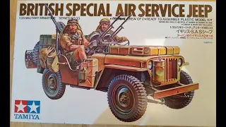 Tamiya 1/35th scale British SAS Jeep completed model