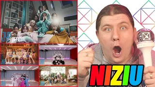 🌈 NiziU(니쥬) "Lucky Star" + "Paradise" +  "HEARTRIS" Track Video & Dance Practice | WithU REACTION 🌈