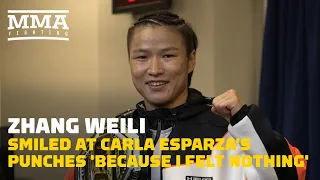 Zhang Weili Smiled At Carla Esparza's Punches 'Because I Felt Nothing' | UFC 281 | MMA Fighting