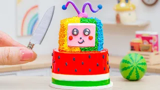 Satisfying Tasty Miniature Watermelon Cake Decorating | CoComelon Cake Tutorial ~ Lotus Cakes