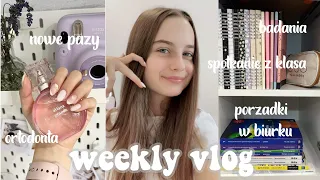 WEEKLY VLOG | porządki w biurku, spotkanie z nową klasą, nowe pazy, dzieje się