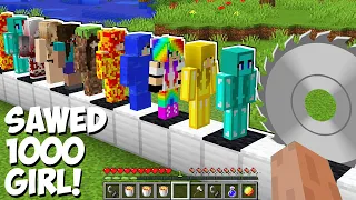 You can SAWED ALL CURSED GIRL in Minecraft ! SUPER TRAP FOR 1000 GIRL !