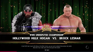 WWE 2K20 Brock Lesnar VS Hollywood Hulk Hogan 1 VS 1 Steel Cage Match WWE Undisputed Title