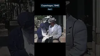 Rare Footage from Copenhagen in Denmark in 1940!🇩🇰 Upscaled and colorized!❤️ #shorts #history