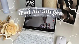 iPad Air 5th Gen unboxing ✨ starlight ⭐️ | cute dupe accessories | camera 📷 | ​⁠@jamslvdr
