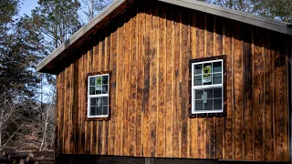 CABIN EXTERIOR HALF COMPLETED |  OFF GRID TIMBER FRAME | WOODWORK