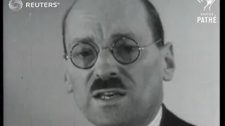 POLITICS: Clement Richard Attlee gives a speech before election time in 1935 (1935)