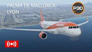 Prepar3dv5.3 Palma de Mallorca to Lyon U2 4364 A320SL VATSIM