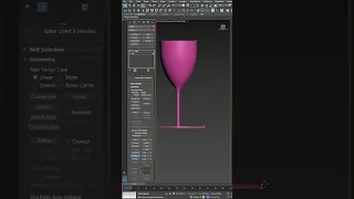 3DS Max Tutorial - Lathe Wine Glass Modelling 🍷 #shorts