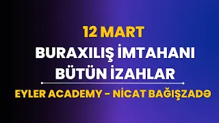 Buraxılış 12 mart - Riyaziyyat bütün sualların izahı