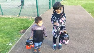 HENRY & HETTY vacuums at the Skate Park!!