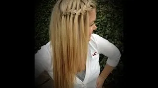 Waterfall braid (Great Christmas/New Years Hair Idea!)