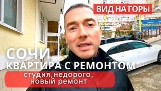 Квартира в Сочи с новым ремонтом и красивым видом.