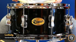 MW-Vintage.pl - Ludwig Centennial Maple 13" x 6,5" Transparent Black 4K