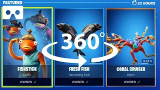 I Finally Bought VR FISHSTICKS! 360° Fortnite Fish Stick Skins Featured In The Item Shop.