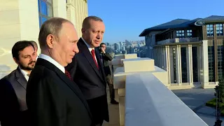 Cumhurbaşkanı Erdoğan, Putin İle Külliyenin Balkonunda