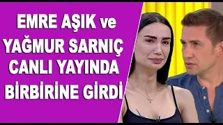 Emre Aşık ve Yağmur Sarnıç canlı yayında yüzleşti ortalık fena karıştı!