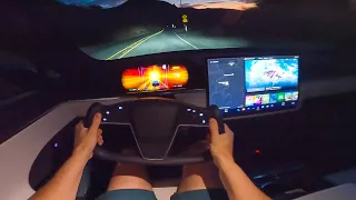 Tesla Model S Plaid POV Night Drive Review *0-60mph 1.9s!!*