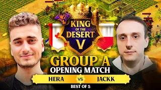 HERA vs JACk King of the Desert 5 Opening Match Group A SICK DEBUT #ageofempires2