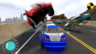 GTA 4 Crazy BMW M3 GTR Crashes Ep.22