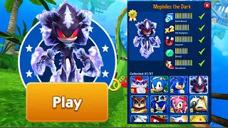 Sonic Dash - Mephiles the Dark Unlocked and Fully Upgraded - Halloween Mod - Run Gameplay