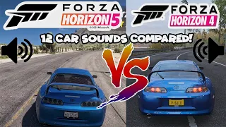 Forza Horizon 5 vs Forza Horizon 4 Engine Sounds Comparison! 12 Car Sounds Compared!