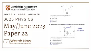 IGCSE Physics Paper 22 - May/June 2023 - 0625/22/M/J/23 SOLVED