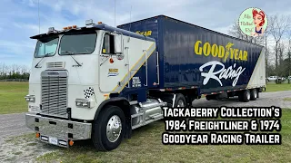 The Tackaberry Collection’s 1984 Freightliner Cabover & 1974 Goodyear Racing Trailer