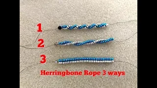 How to achieve more spirals on Herringbone rope || 3 ways to make 2 bead Herringbone rope