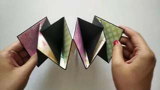 Squash Card Tutorial | Cards for Scrapbook / Explosion Box | Scrapbook Card Ideas | By Crafts Space