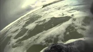 Bodyboarding at muizenberg with gopro camera HD