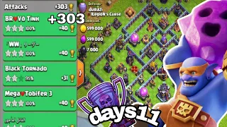 legend league attacks October season days11| super bowler smash attack th15|clash of clans