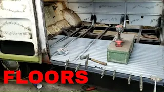RESTORATION - 67 Rusty VW bus installing the cargo floors