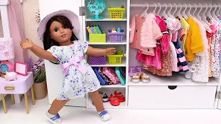 Doll organise wardrobe! Play Dolls good habits for kids