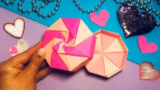 ORIGAMI GIFT BOX | Gift Ideas | Paper Craft | Оригами ПОДАРОЧНАЯ КОРОБОЧКА из бумаги  | БЕЗ КЛЕЯ