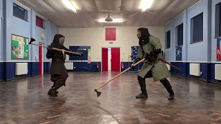 Simple Dane Axe Techniques That Work! 🪓 Training and Slow Sparring | Viking Martial Arts | HEMA