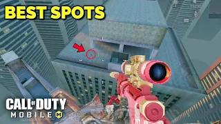 TOP BEST SECRET SPOTS & GLITCHES in HIGH RISE MAP!! CALL OF DUTY MOBILE (SEASON 8)