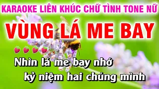 Karaoke Liên Khúc Trữ Tình Nhạc Sống Dễ Hát - Vùng Lá Me Bay Tone Nữ |Tấn Tài Organ